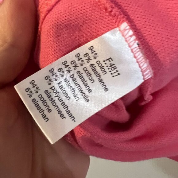 Lacoste Polo Shirt Size 44 Pink Short Sleeves - Picture 3 of 5